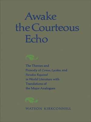 cover image of Awake the Courteous Echo